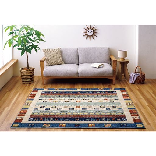 A(ギャッベ柄) 横185×縦185cm