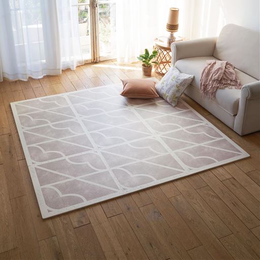 グレー 180×180cmイメージ(9枚使用)<br>クッション性のある厚みで騒音対策にも。組み合わせによって模様を変えられます。