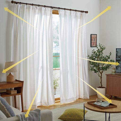 オフホワイト 熱、視線は防ぎ、お部屋は明るく