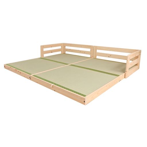 シングル 2台連結使用例。2台並べれば幅206、キングサイズのベッドとしてお使いいただけます。