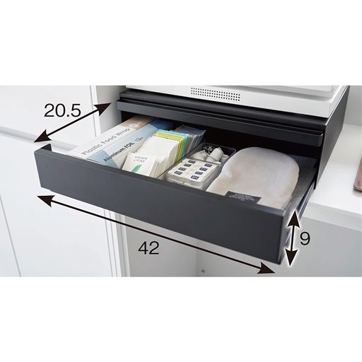 キッチン小物をたっぷり収納 ※引き出し 内寸は34.5 ※寸法の単位は約cmです。