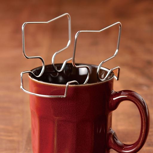 小さめカップはそのままのせるだけでフィットする形状です。