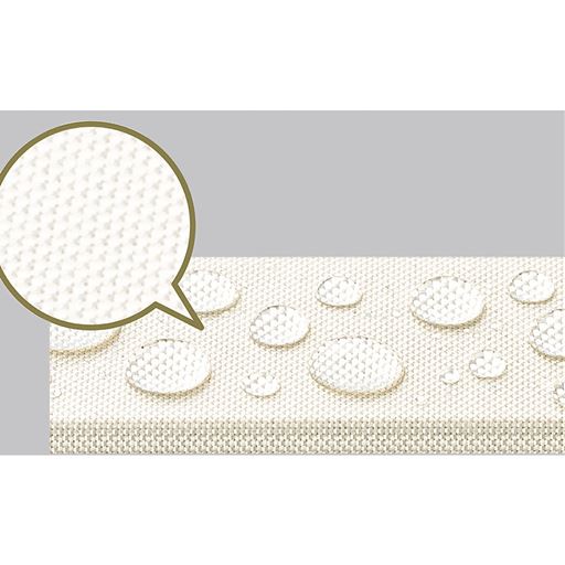 絹のように織り込まれたシルキーモイスト加工のプレート表面素材が、水分の蒸発・沸騰を抑えてうるおいをキープ。