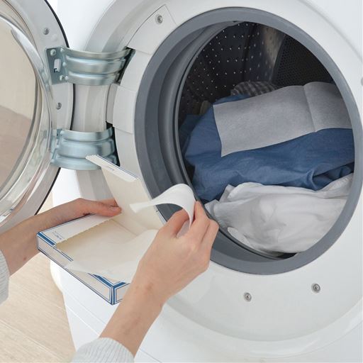 洗濯物を入れ洗濯に該当する枚数のシートを入れます。