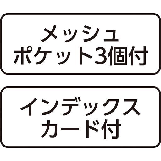 メッシュポケット3個付 インデックスカード付