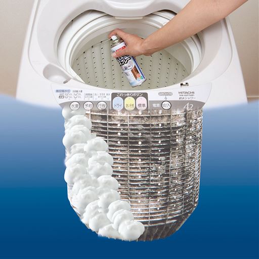 浸けおきタイプでは洗浄できない洗い残しゾーンもキレイにできます。※イメージ