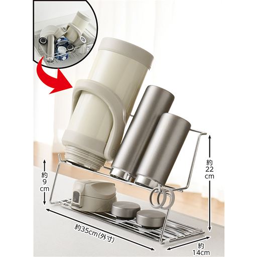 水切りカゴのごちゃごちゃをまとめてスッキリ!