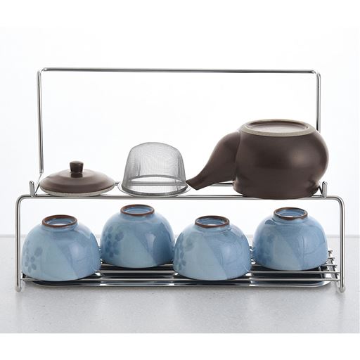 急須セットも安定して水切りできます。