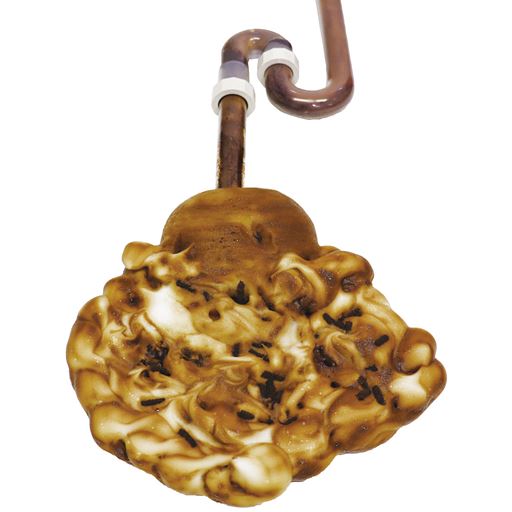 ドバーッ!!と汚れと共に泡が出てきます ※イメージ