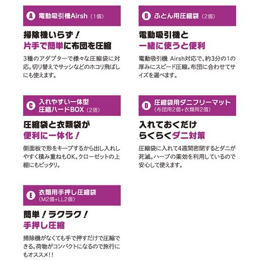 衣替え13点セット セット内容