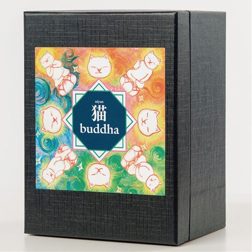 贈り物にもぴったりな猫のイラスト入りの化粧箱でお届けします。