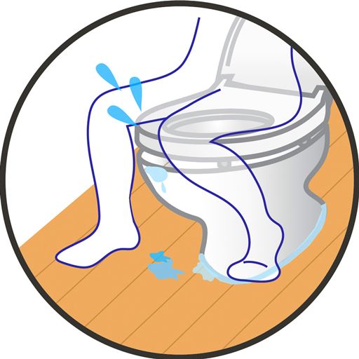 おしっこが飛び散っている!※イメージ