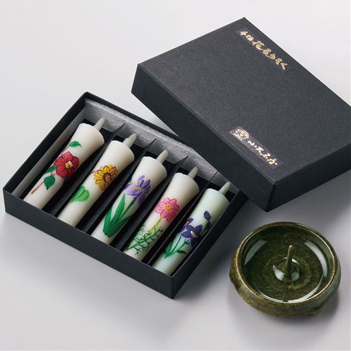 手描き花ろうそくセット内容