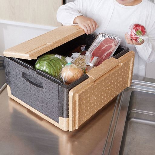 B(ブラウン蓋) クーラーボックスを折り畳んでコンパクトに収納できる!