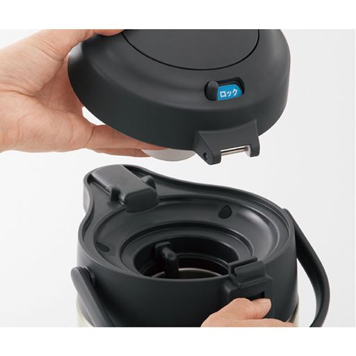 お手入れラクラク! フタがワンタッチで取り外せて、お手入れが簡単。