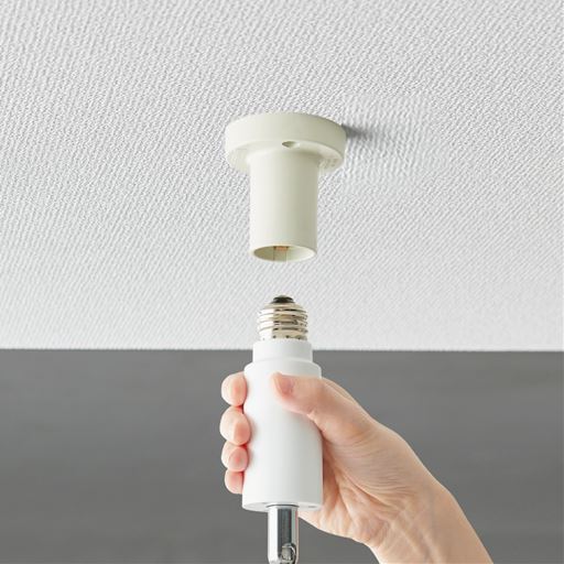 A(ソケットモデル)<br>設置には、天井に固定された口金E26の器具をご使用ください。
