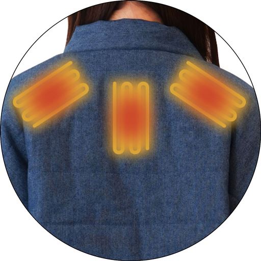 3箇所のヒーターが温めます!