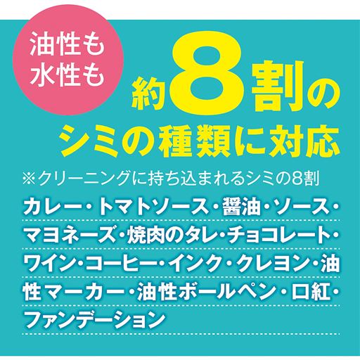 ※画像はイメージです。汚れの種類・状態や生地の素材によって落ち方は異なる場合があります。