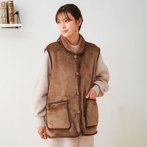 えり付き 首まであたたか 大きなポケットが便利♪