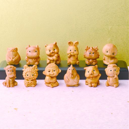 十二支セットは2体分お得! 1子 2丑 3寅 4卯 5辰 6巳 7午 8未 9申 10酉 11戌 12亥 どの子も表情がとってもキュート