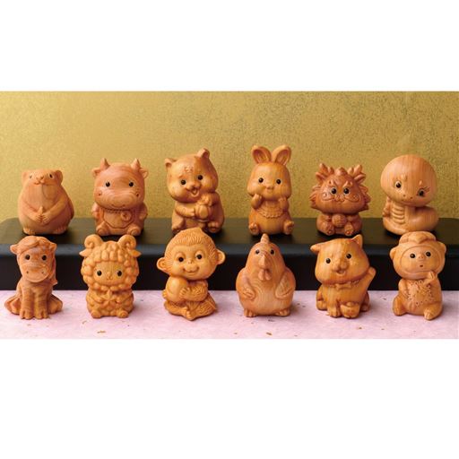 十二支セットは2体分お得! 1子 2丑 3寅 4卯 5辰 6巳 7午 8未 9申 10酉 11戌 12亥 どの子も表情がとってもキュート