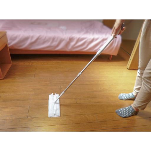 ワックスがけと拭き掃除が同時に!