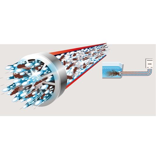 ブーストパウダーの瞬間発泡で追い焚き配管の奥まで強力洗浄!