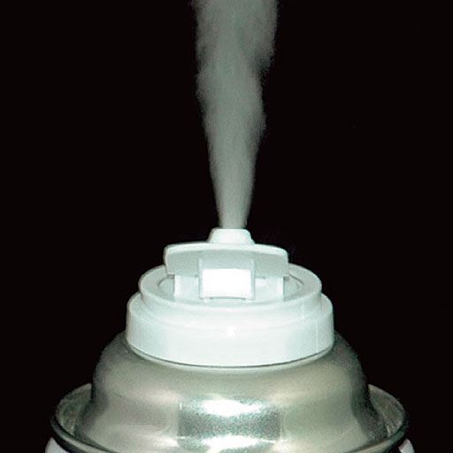 細かいミスト状で噴射