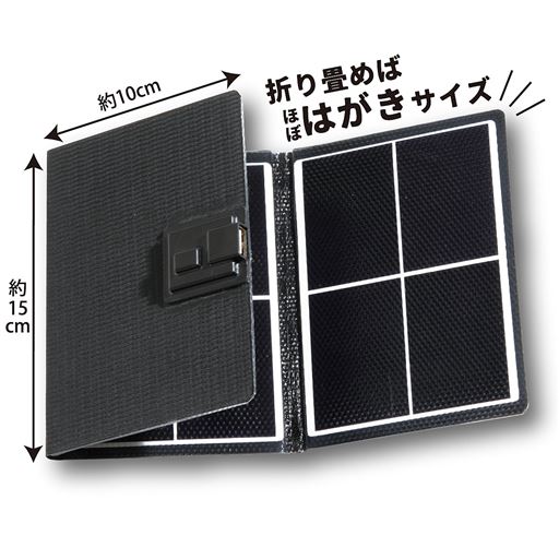 折り畳めばほぼはがきサイズ