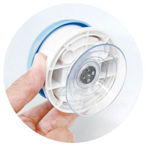 平滑面に固定できる吸盤付き