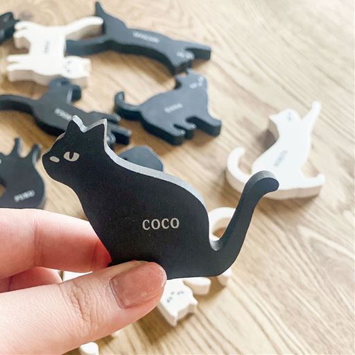 名前も形もみーんな違う!パッチリかわいい猫目付き ※片面のみ