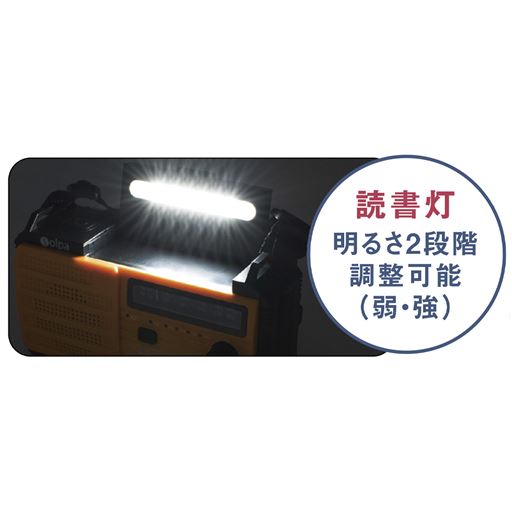 読書灯明るさ2段階調整可能(弱・強)