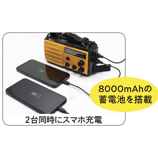 8000mAhの蓄電池を搭載