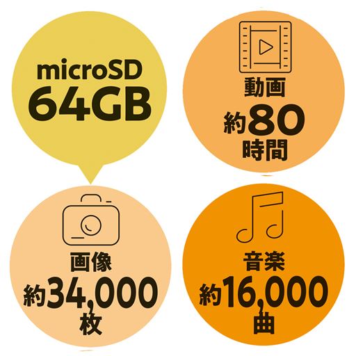 micro SD(64GB)使用時