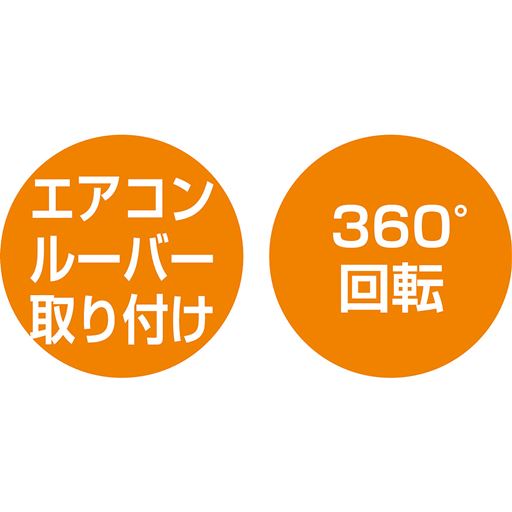エアコンルーバー取り付け 360度回転