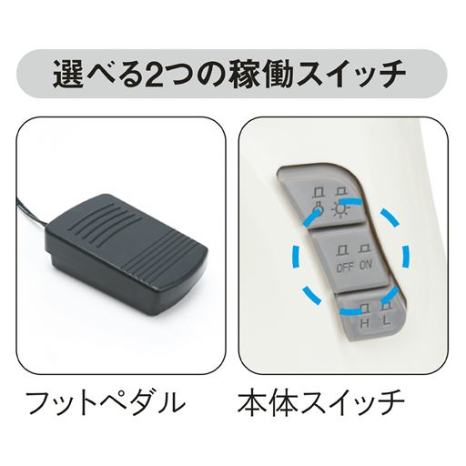 選べる2つの稼働スイッチ