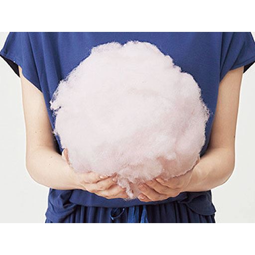 中わたの一部に使用している「アクアメイト®」は、呼吸のように繰り返す吸放湿機能で湿度をコントロールする高機能わたです。 ※抗菌防臭機能は洗濯により徐々に低下します。