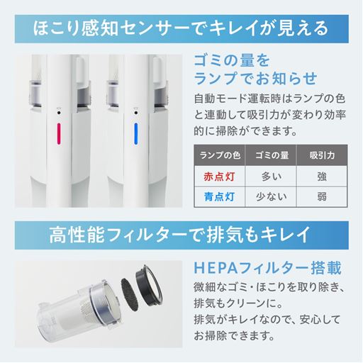 ホコリ感知センサーでキレイが見える