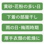 黄砂・花粉の多い日 下着の部屋干し 雨の日・梅雨時期 厚手衣類の乾燥に
