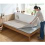 お手入れラクラク! ズレない専用シーツ付きの敷き布団です。