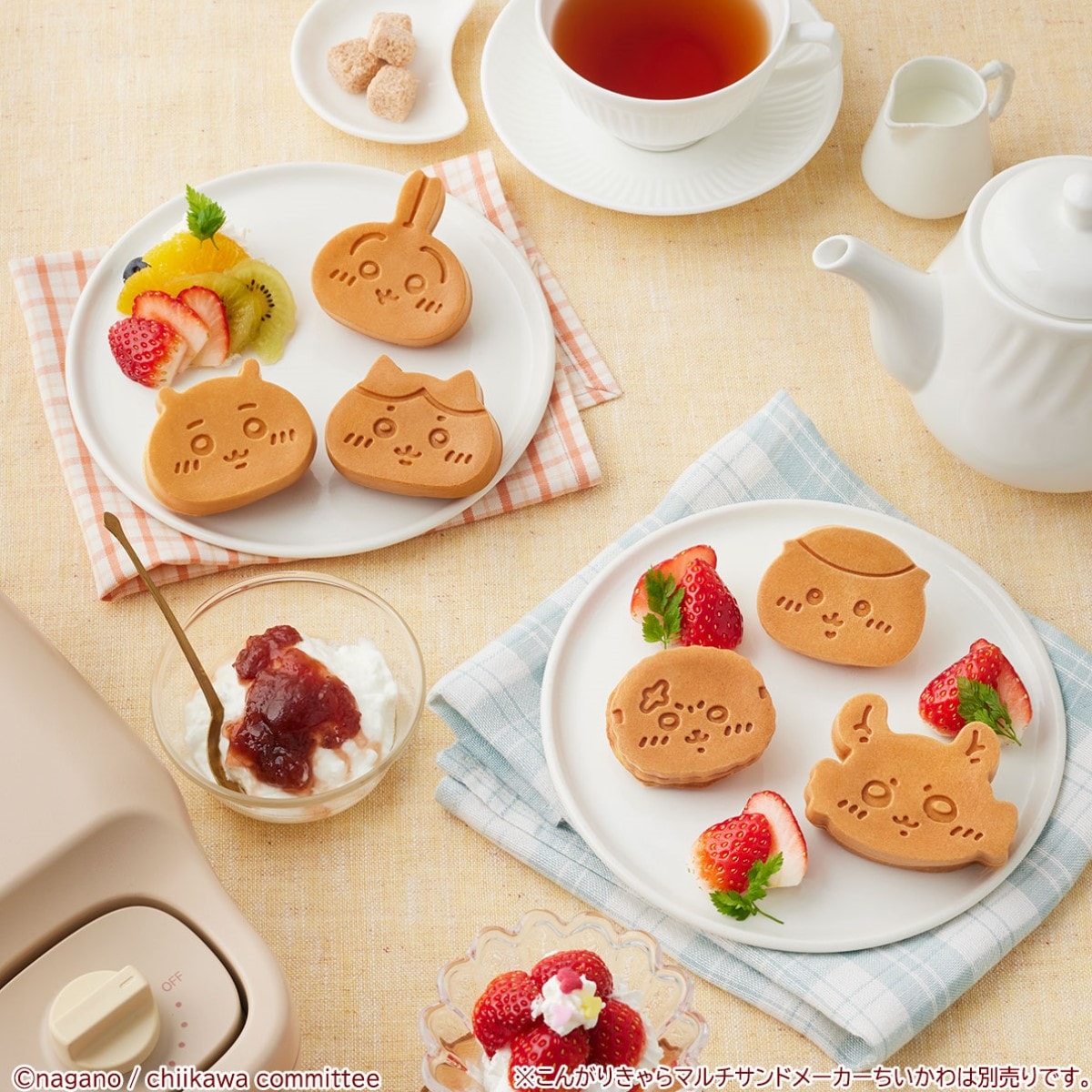 新品未開封　ちいかわ マルチサンドメーカー❤️別売ケーキ用プレート　セット売り マルチサンドメーカーケーキ用プレートちいかわ(くりまんじゅう