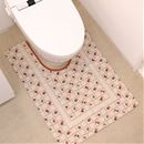 イタリア製ジャカード織トイレマット（フラワー）