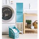 バスケットにもなるランドリーワゴン（スリムタイプ）