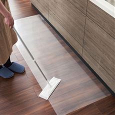 貼って剥がせる透明キッチンマット