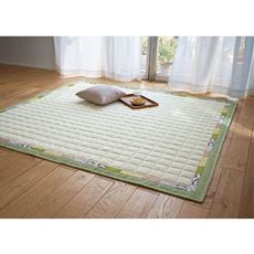 ふんわりパイルのタオル地キルトラグ