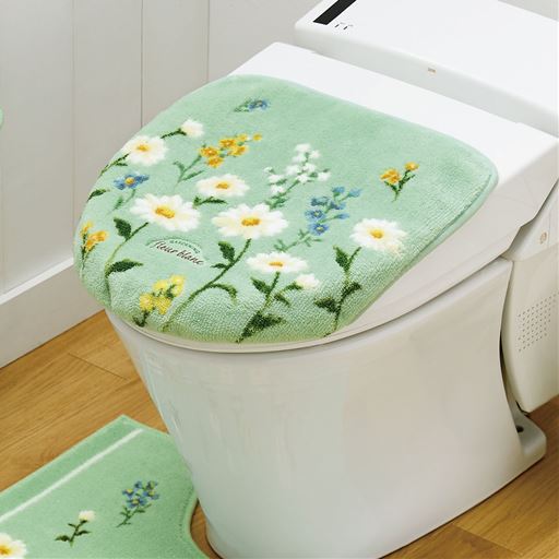トイレフタカバー(フルールブラン)