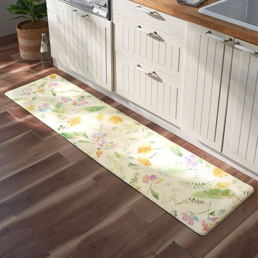 サッと拭くだけ! PVCキッチンマット