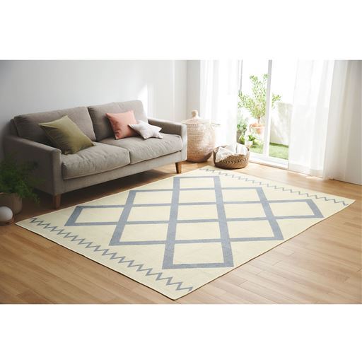 綿混平織りラグ(ベニワレン)