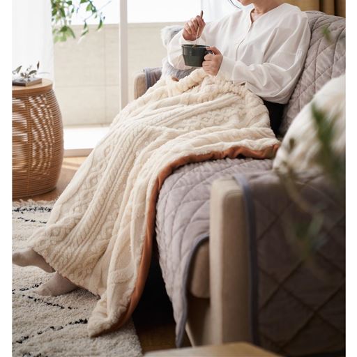 あったかブランケット(ニット柄)