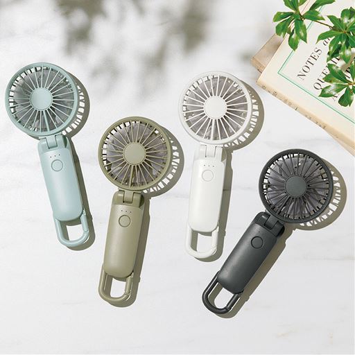 リズムハンディファン(2重反転ファン・カラビナ付き)Silky Wind Mobile 3.2